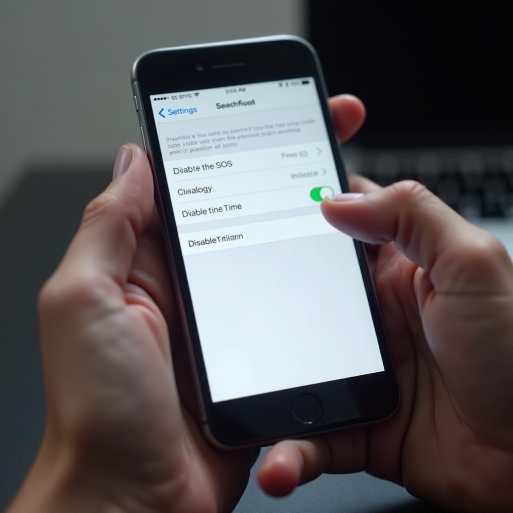 как отключить SOS на iPhone 16