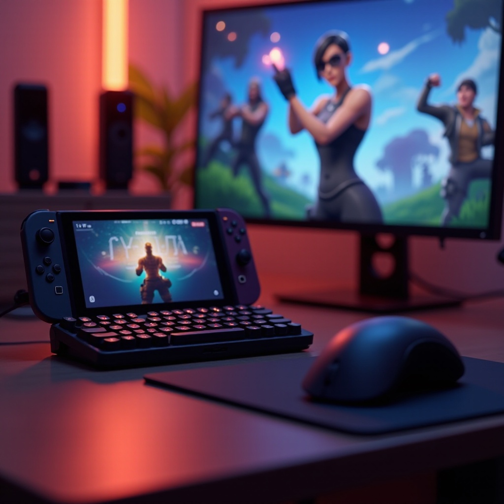 Jak používat myš a klávesnici na Nintendo Switch pro Fortnite.